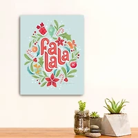 Fa La La Wreath Canvas Art Print
