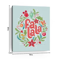 Fa La La Wreath Canvas Art Print