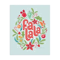 Fa La La Wreath Canvas Art Print