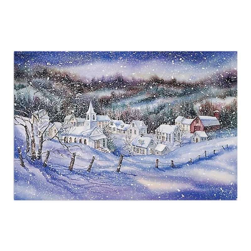 Winter Wonderland Village Canvas Art Print