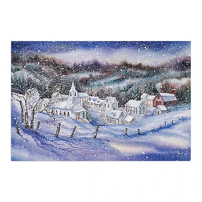 Winter Wonderland Village Canvas Art Print