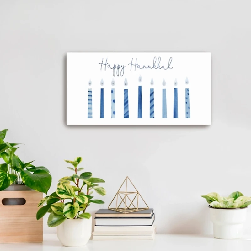 Nine Candles of Hanukkah Canvas Art Print
