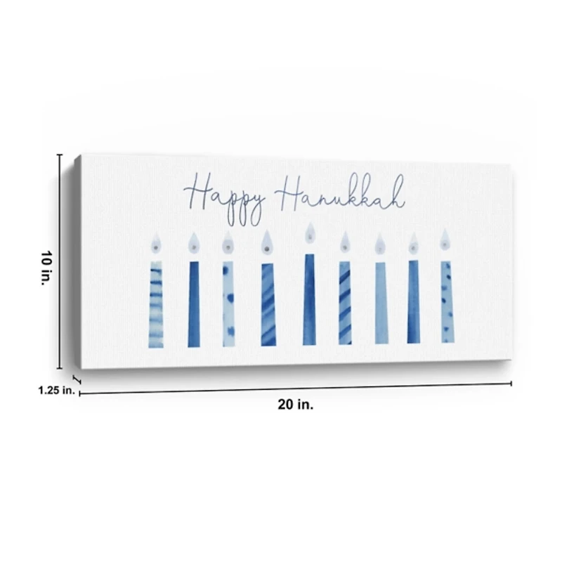 Nine Candles of Hanukkah Canvas Art Print