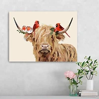 Holiday Cow Canvas Art Print