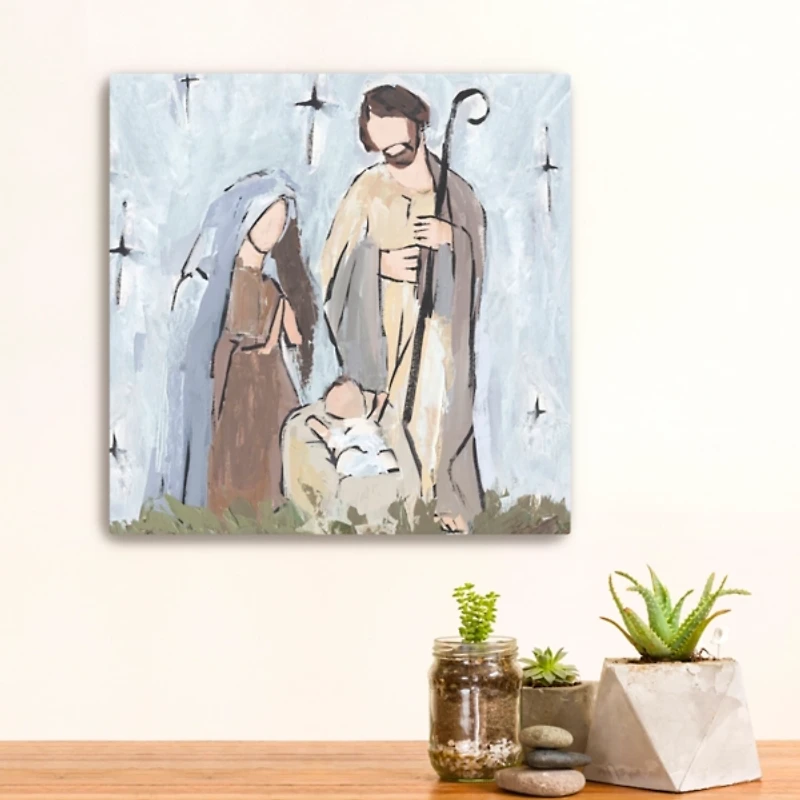 Rustic Nativity Canvas Art Print