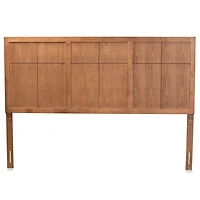 Ash Walnut Wood Panel King Headboard