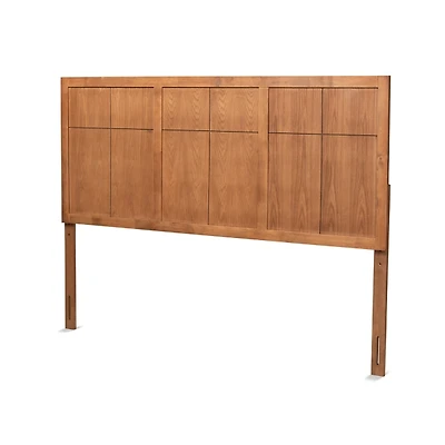 Ash Walnut Wood Panel King Headboard