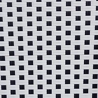 Black and White Woven Dining Chairs, Set of 2