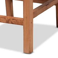 Natural Rattan and Wood Counter Stool