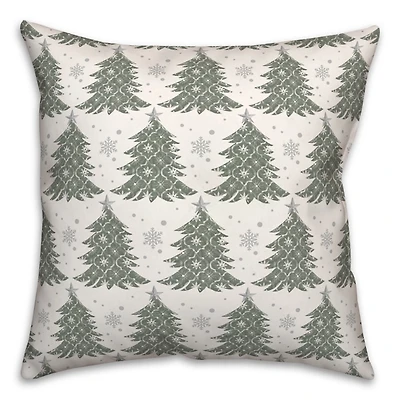 Ornate Trees Christmas Pillow