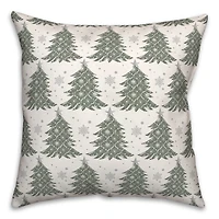 Ornate Trees Christmas Pillow