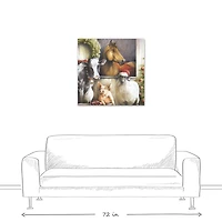 Christmas Barn Animals Canvas Art Print