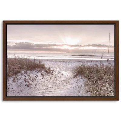 Beach Morning Blessing Framed Canvas Art Print