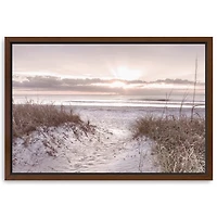 Beach Morning Blessing Framed Canvas Art Print