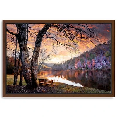 Silence of Sunset Framed Canvas Art Print