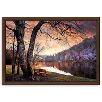 Silence of Sunset Framed Canvas Art Print