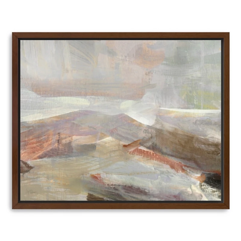 Distant Canyon Framed Canvas Art Print
