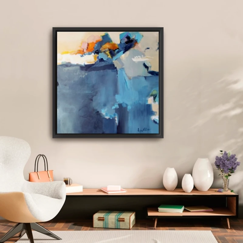 Dizzy at the Edge Framed Canvas Art Print