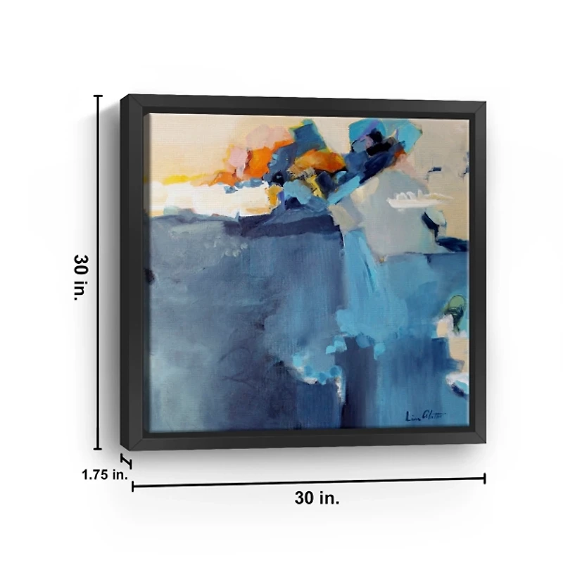 Dizzy at the Edge Framed Canvas Art Print