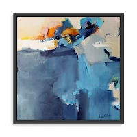 Dizzy at the Edge Framed Canvas Art Print