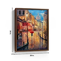 Montmartre Evening Framed Canvas Art Print