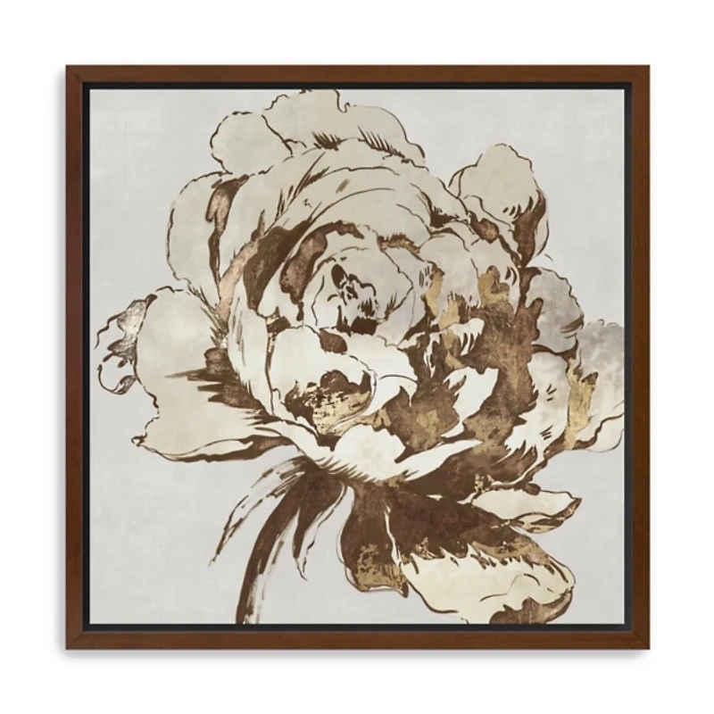 Golden Blossom I Framed Canvas Art Print