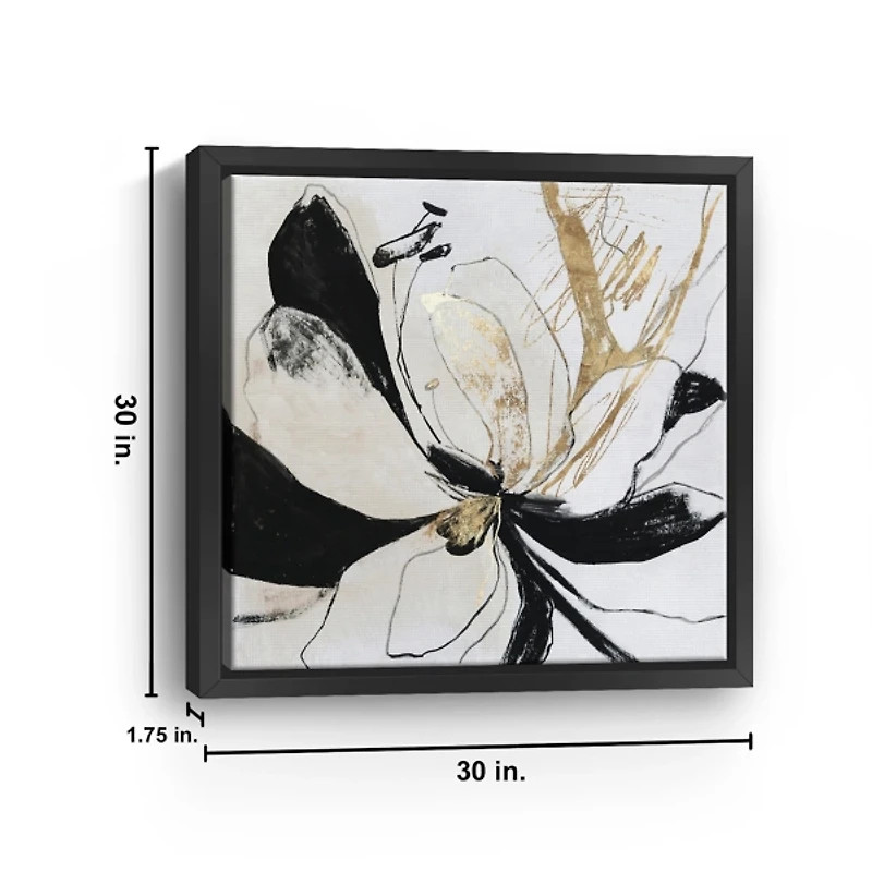 Black Bloom II Framed Canvas Art Print
