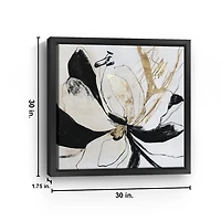 Black Bloom II Framed Canvas Art Print