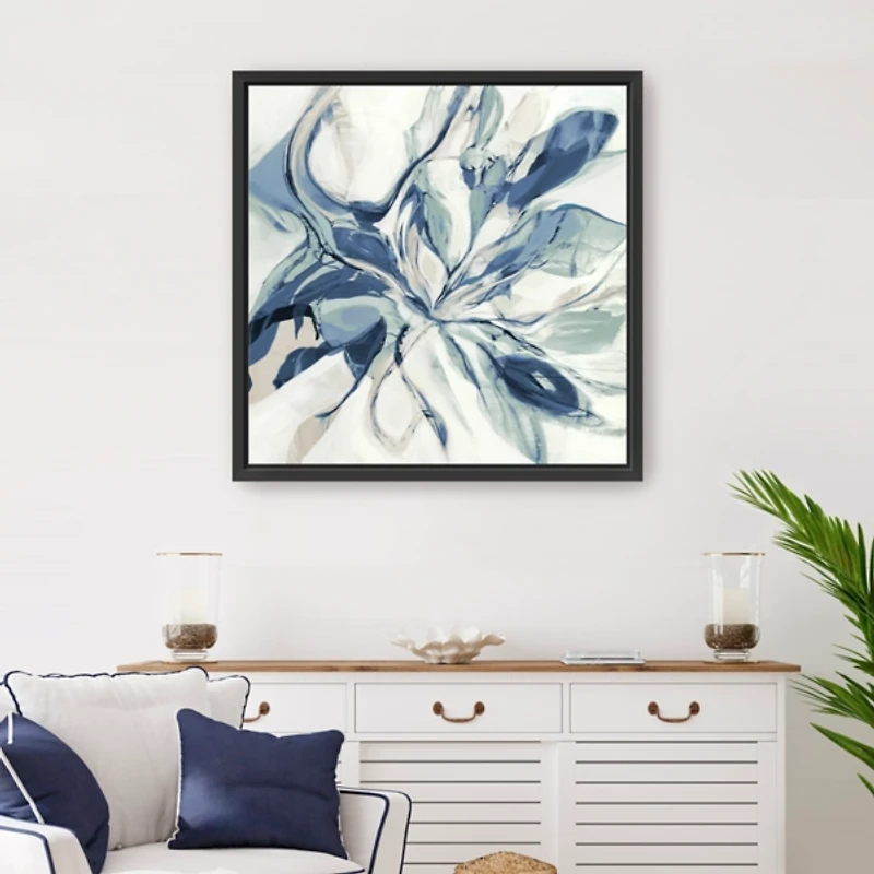 Blue Halcyon Framed Canvas Art Print