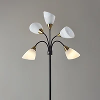 Black 5-Light Adjustable Tree Floor Lamp