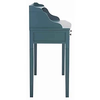 Blue Wood 5-Drawers Desk