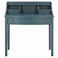 Blue Wood 5-Drawers Desk