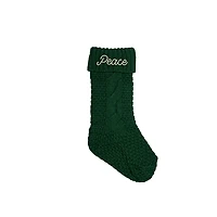 Green Peace Cable Knit Stocking