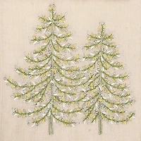 Bead Embroidered Trees Table Runner
