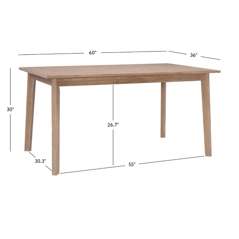 Colleen Natural Midcentury Dining Table