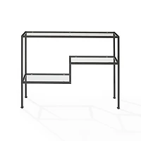Matte Black Multi Level Console Table