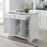 Gia All White Marble Kitchen Island