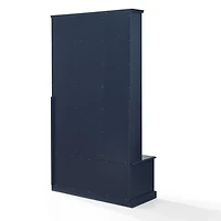 Navy Wood Storage Bench Hall Tree