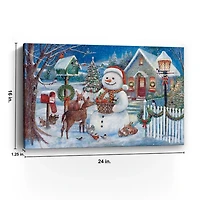 Winter Gathering Canvas Christmas Art Print