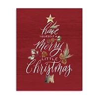 Red Merry Little Christmas Wall Plaque