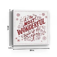 Most Wonderful Time Christmas Wall Plaque