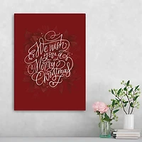 Red Wish Merry Christmas Wall Plaque