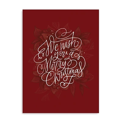 Red Wish Merry Christmas Wall Plaque