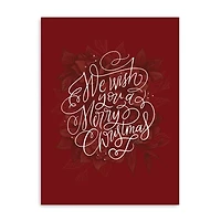 Red Wish Merry Christmas Wall Plaque