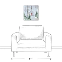 Snowy Church Canvas Art Print