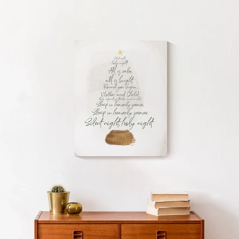 Silent Night Tree Canvas Art Print