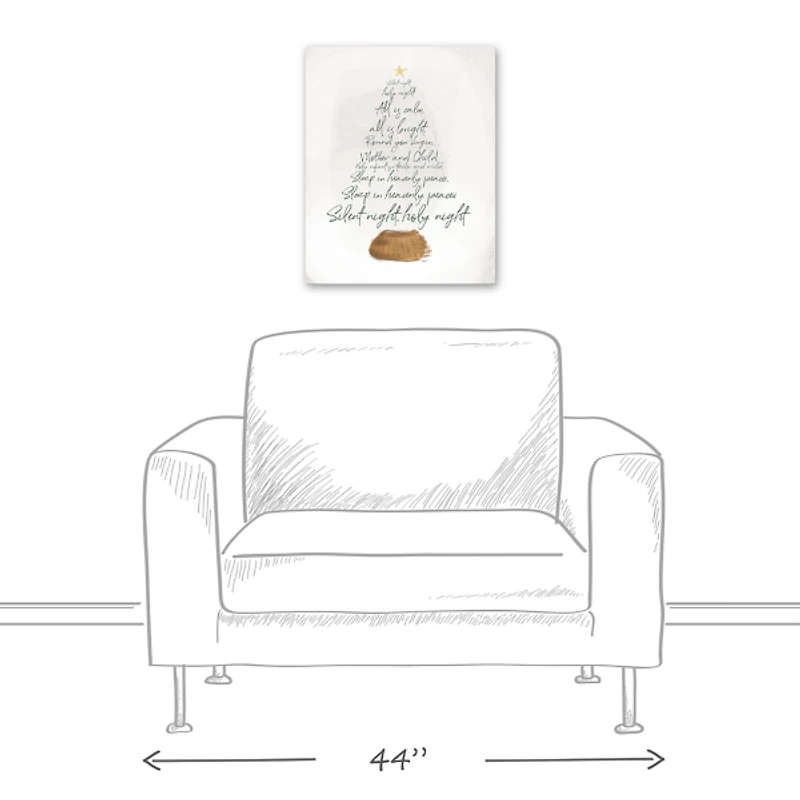 Silent Night Tree Canvas Art Print