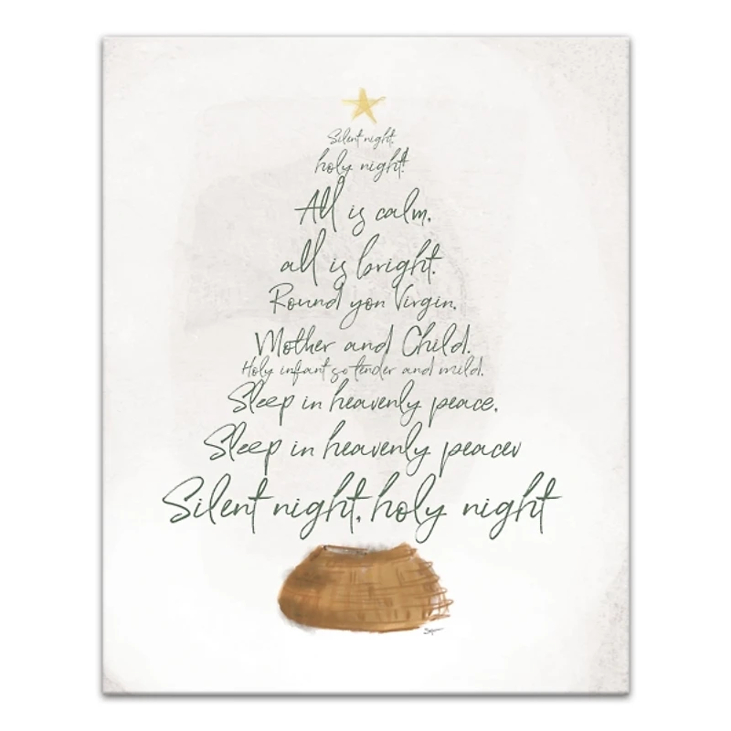 Silent Night Tree Canvas Art Print