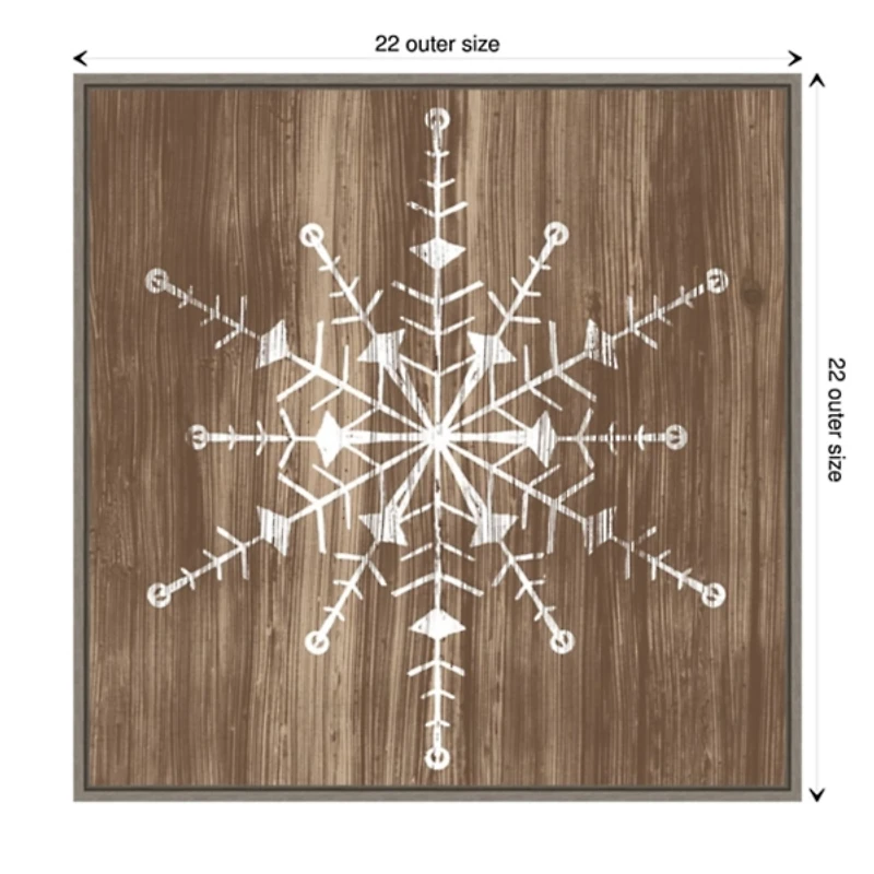 Wood Snowflake II Canvas Art Print