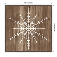 Wood Snowflake II Canvas Art Print